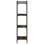 Bookcase with 4 shelves engineered wood smoked oak 40x30x120cm by , Bookcases and shelves - Ref: Foro24-837634, Price: 43,29 ...