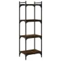 Bookcase with 4 shelves engineered wood smoked oak 40x30x120cm by , Bookcases and shelves - Ref: Foro24-837634, Price: 43,29 ...