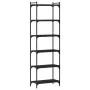 Bookcase with 6 shelves black engineered wood 60x30x188 cm by , Bookcases and shelves - Ref: Foro24-837662, Price: 62,68 €, D...