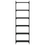 Bücherregal mit 6 Regalen aus schwarzem Holzwerkstoff, 60 x 30 x 188 cm von , Bücherregale und Regale - Ref: Foro24-837662, P...