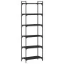 Bookcase with 6 shelves black engineered wood 60x30x188 cm by , Bookcases and shelves - Ref: Foro24-837662, Price: 62,68 €, D...