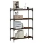 Bookcase with 4 shelves engineered wood smoked oak 80x30x120cm by , Bookcases and shelves - Ref: Foro24-837674, Price: 46,92 ...