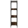 Bookcase with 4 shelves engineered wood smoked oak 80x30x120cm by , Bookcases and shelves - Ref: Foro24-837674, Price: 46,92 ...