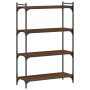 Librería 4 estantes madera ingeniería roble marrón 80x30x120 cm de , Librerías y estanterías - Ref: Foro24-837676, Precio: 59...