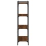 Bookcase with 4 shelves engineered wood brown oak 80x30x120 cm by , Bookcases and shelves - Ref: Foro24-837676, Price: 59,65 ...