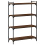 Librería 4 estantes madera ingeniería roble marrón 80x30x120 cm de , Librerías y estanterías - Ref: Foro24-837676, Precio: 59...