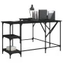 Black engineered wood desk 139x139x75 cm by , Desks - Ref: Foro24-837587, Price: 90,63 €, Discount: %