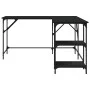 Black engineered wood desk 139x139x75 cm by , Desks - Ref: Foro24-837587, Price: 90,63 €, Discount: %