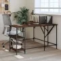 Schreibtisch aus braunem Eichenholzwerkstoff, 139 x 139 x 75 cm von , Schreibtische - Ref: Foro24-837591, Preis: 90,64 €, Rab...