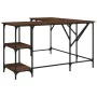 Schreibtisch aus braunem Eichenholzwerkstoff, 139 x 139 x 75 cm von , Schreibtische - Ref: Foro24-837591, Preis: 90,64 €, Rab...