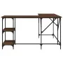 Schreibtisch aus braunem Eichenholzwerkstoff, 139 x 139 x 75 cm von , Schreibtische - Ref: Foro24-837591, Preis: 90,64 €, Rab...