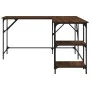 Brown oak engineered wood desk 139x139x75 cm by , Desks - Ref: Foro24-837591, Price: 90,53 €, Discount: %