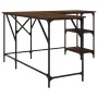 Schreibtisch aus braunem Eichenholzwerkstoff, 139 x 139 x 75 cm von , Schreibtische - Ref: Foro24-837591, Preis: 90,64 €, Rab...