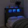 Kopfteil mit LED, schwarzem Holzwerkstoff, 120 x 18,5 x 103,5 cm von , Kopf- und Fußteile - Ref: Foro24-837338, Preis: 78,05 ...