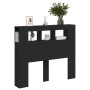 Kopfteil mit LED, schwarzem Holzwerkstoff, 120 x 18,5 x 103,5 cm von , Kopf- und Fußteile - Ref: Foro24-837338, Preis: 78,05 ...
