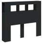 Headboard with LED black engineered wood 120x18.5x103.5 cm by , Headboards and footboards - Ref: Foro24-837338, Price: 75,55 ...