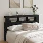 Headboard with LED black engineered wood 180x18.5x103.5 cm by , Headboards and footboards - Ref: Foro24-837359, Price: 101,71...