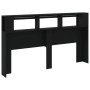 Cabecero con LED madera de ingeniería negro 180x18,5x103,5 cm de , Cabeceros y pies de cama - Ref: Foro24-837359, Precio: 102...