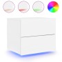 Wand-Nachttisch mit weißen LED-Leuchten von , Nachttische - Ref: Foro24-836812, Preis: 59,22 €, Rabatt: %