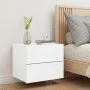 Wall bedside table with white LED lights by , Nightstands - Ref: Foro24-836812, Price: 58,26 €, Discount: %