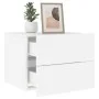 Wall bedside table with white LED lights by , Nightstands - Ref: Foro24-836812, Price: 58,26 €, Discount: %