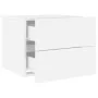 Wall bedside table with white LED lights by , Nightstands - Ref: Foro24-836812, Price: 58,26 €, Discount: %