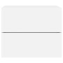 Wall bedside table with white LED lights by , Nightstands - Ref: Foro24-836812, Price: 59,13 €, Discount: %