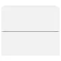 Wall bedside table with white LED lights by , Nightstands - Ref: Foro24-836812, Price: 58,26 €, Discount: %