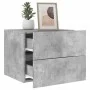 Mesitas de noche de pared con luces LED 2 uds gris hormigón de , Mesitas de noche - Ref: Foro24-836819, Precio: 78,60 €, Desc...