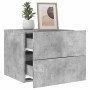 Wand-Nachttische mit LED-Leuchten 2 Stück betongrau von , Nachttische - Ref: Foro24-836819, Preis: 79,56 €, Rabatt: %