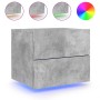 Wand-Nachttische mit LED-Leuchten 2 Stück betongrau von , Nachttische - Ref: Foro24-836819, Preis: 79,56 €, Rabatt: %