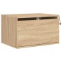 Mesitas de noche de pared con luces LED 2 unidades roble Sonoma de , Mesitas de noche - Ref: Foro24-836831, Precio: 67,28 €, ...