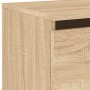 Wall bedside tables with LED lights 2 units Sonoma Oak by , Nightstands - Ref: Foro24-836831, Price: 67,28 €, Discount: %