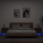 Wall bedside tables with LED lights 2 units brown oak by , Nightstands - Ref: Foro24-836825, Price: 96,23 €, Discount: %