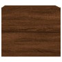 Wall bedside tables with LED lights 2 units brown oak by , Nightstands - Ref: Foro24-836825, Price: 96,23 €, Discount: %
