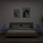 Mesitas de noche de pared con luces LED 2 uds gris hormigón de , Mesitas de noche - Ref: Foro24-836833, Precio: 73,70 €, Desc...