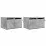 Mesitas de noche de pared con luces LED 2 uds gris hormigón de , Mesitas de noche - Ref: Foro24-836833, Precio: 77,72 €, Desc...