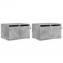 Mesitas de noche de pared con luces LED 2 uds gris hormigón de , Mesitas de noche - Ref: Foro24-836833, Precio: 73,70 €, Desc...