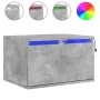 Mesitas de noche de pared con luces LED 2 uds gris hormigón de , Mesitas de noche - Ref: Foro24-836833, Precio: 73,70 €, Desc...