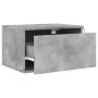 Mesitas de noche de pared con luces LED 2 uds gris hormigón de , Mesitas de noche - Ref: Foro24-836833, Precio: 73,70 €, Desc...