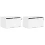 Wall bedside tables with LED lights 2 units white by , Nightstands - Ref: Foro24-836827, Price: 66,67 €, Discount: %