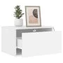 Wall bedside tables with LED lights 2 units white by , Nightstands - Ref: Foro24-836827, Price: 66,67 €, Discount: %