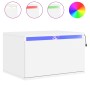 Wand-Nachttische mit LED-Leuchten, 2 Einheiten, weiß von , Nachttische - Ref: Foro24-836827, Preis: 68,09 €, Rabatt: %