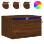 Wand-Nachttisch mit LED-Leuchten, braune Eiche von , Nachttische - Ref: Foro24-836838, Preis: 28,39 €, Rabatt: %