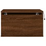 Wand-Nachttisch mit LED-Leuchten, braune Eiche von , Nachttische - Ref: Foro24-836838, Preis: 32,11 €, Rabatt: %