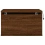 Wand-Nachttisch mit LED-Leuchten, braune Eiche von , Nachttische - Ref: Foro24-836838, Preis: 28,39 €, Rabatt: %
