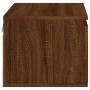 Mesita de noche de pared con luces LED roble marrón de , Mesitas de noche - Ref: Foro24-836838, Precio: 32,08 €
