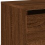 Wand-Nachttisch mit LED-Leuchten, braune Eiche von , Nachttische - Ref: Foro24-836838, Preis: 32,11 €, Rabatt: %