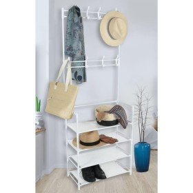 Storage solutions Perchero con 4 estantes blanco 60x26x155 cm