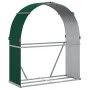 Green galvanized steel log holder 120x45x140 cm by , Firewood bags and holders - Ref: Foro24-364541, Price: 54,16 €, Discount: %